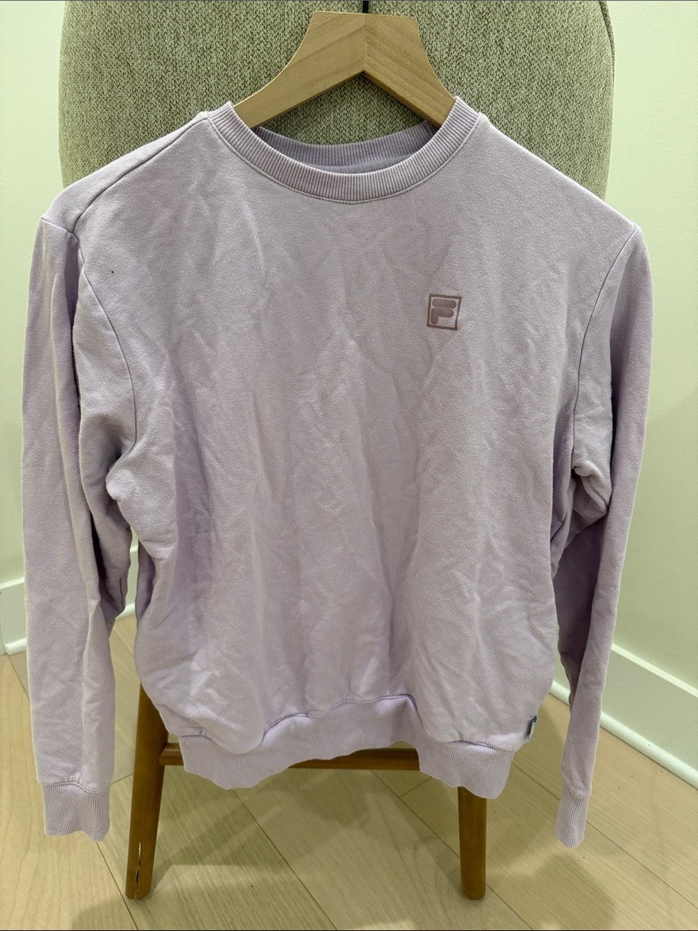 Fila Lavender Crewneck Sweatshirt XS | Women’s Pullover Logo Sweatshirt